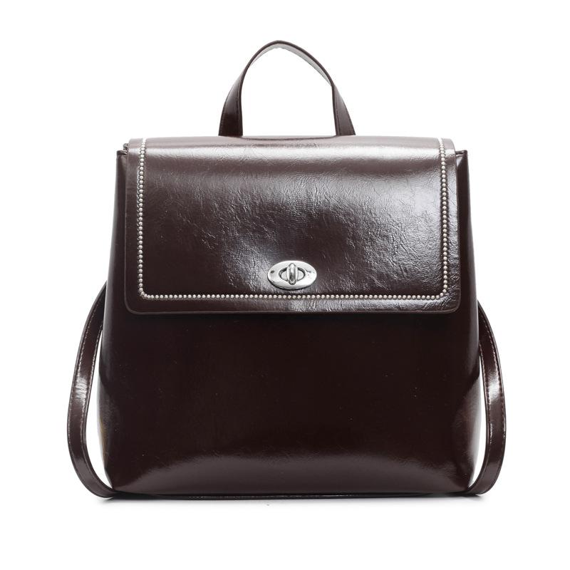Premium Texture Simple Casual Large Capacity Backpack New Retro Handbag Student Going Out Backpack