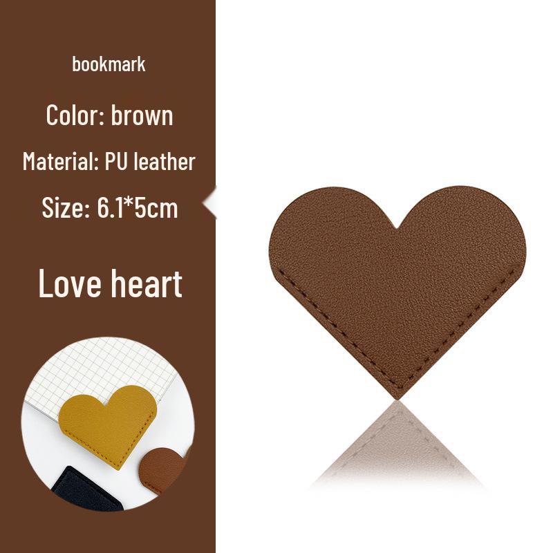 Customizable Heart-Shaped Leather Bookmarks: Variety of Styles and Colors Available