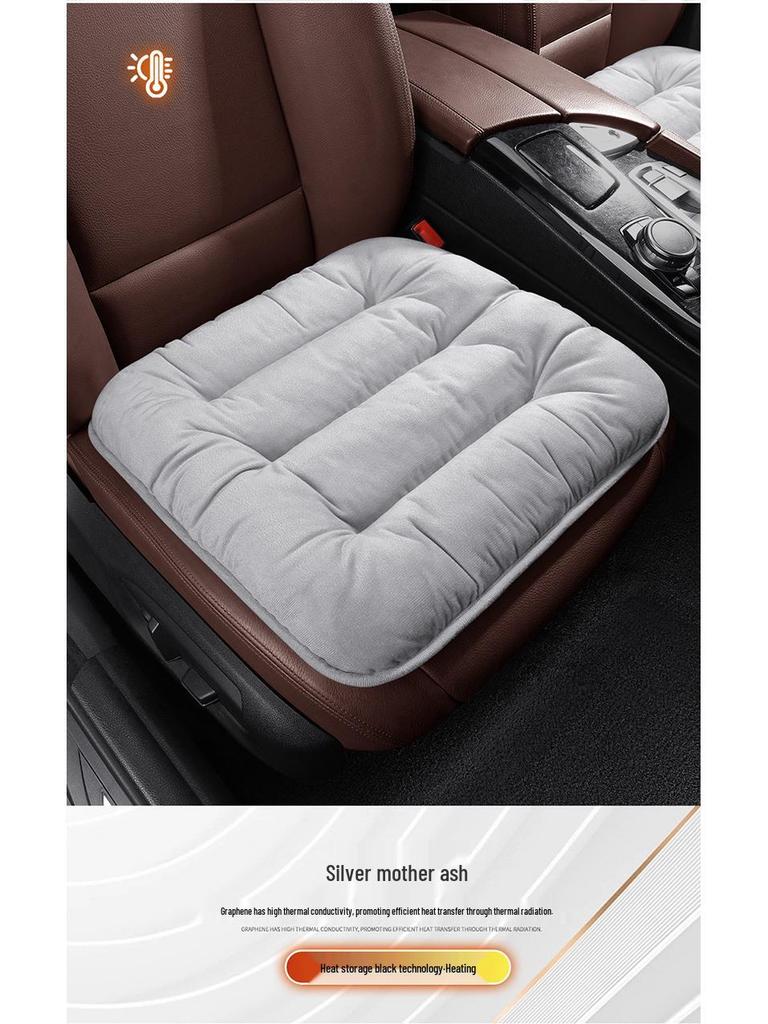 Plush Heated Car Seat Cushion - Winter Warm Fleece-Lined Thickened Cushion