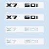Chrome Black 3D Numbers M X7M50i X7M50d X7M60i X7 M50i M60i M50d ABS Emblem for BMW X7 Series G07 Car Trunk Badge Logo Sticker