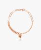 Helene Jewelry 14K 18K Mist Triple Combination Ball Chain Heart Gold Bracelet