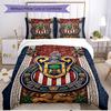 3pcs Duvet Cover Set (1*Duvet Cover + 2*Pillowcase, Without Core), Club Deportivo Guadalajara Print Soft All‑Season Bedding Set, Home Bedroom Decor Gi