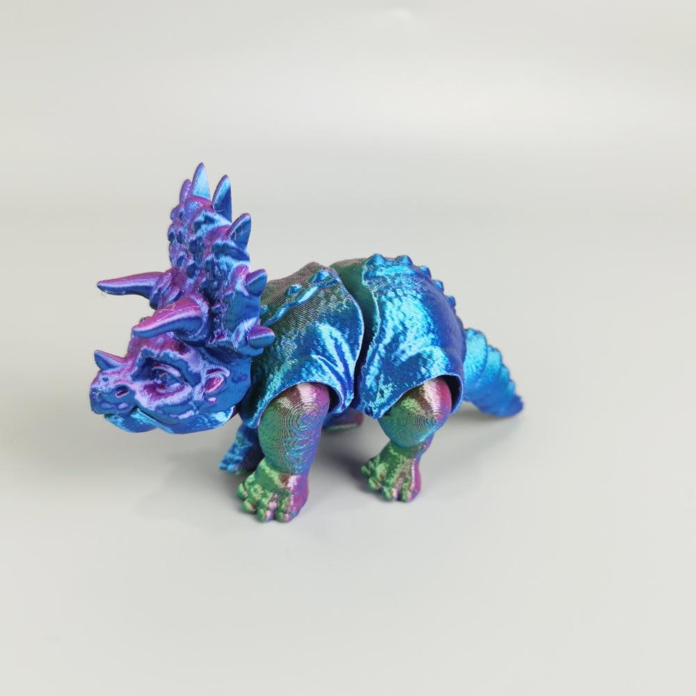 3D Printing Jurassic Tyrannosaurus Rex Triceratops Velociraptor Toy Simulation Dinosaur Animal Figure Joint Movable Boy Gift