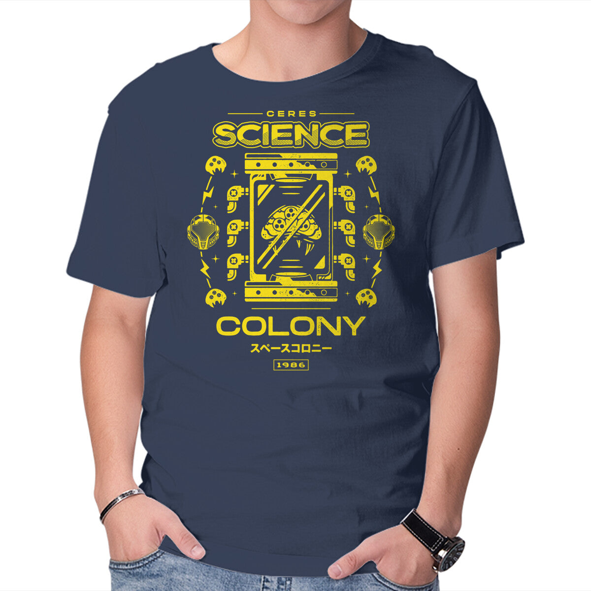 Unisex Crew Neck T-Shirt Science Colony Graphic Short Sleeve Casual Tee XS