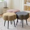 Carbon Steel Sponge Vanity Stool INS-Style Bedroom Cloud Ottoman  Stable Dressing Room Chair  Luxury Shoe Bench