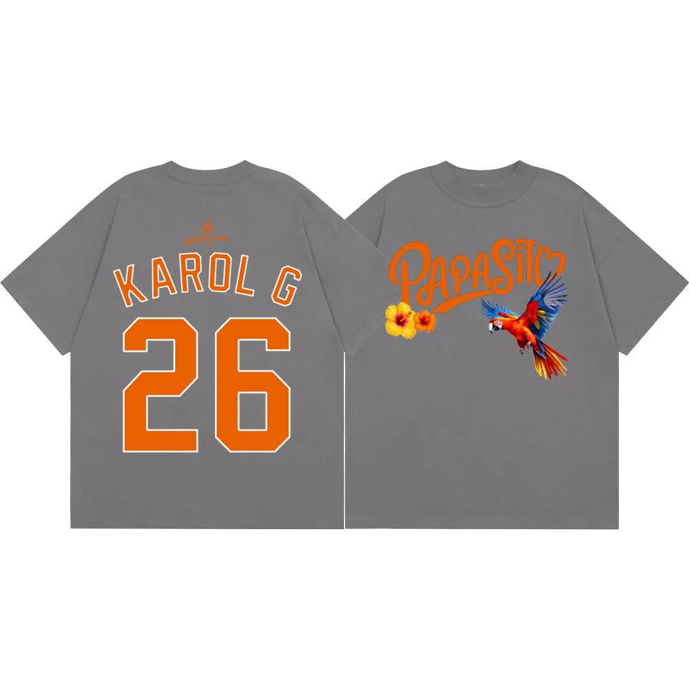 Karol G Tropicoqueta Tour 2026 T-Shirt Herren Damen Kleidung Harajuku Y2k Stil T-Shirt Sommer Mode Lässige Kurzarm-T-Shirts
