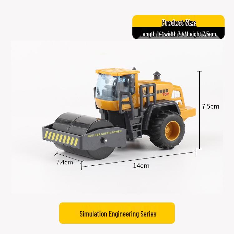 Kids' Inertial Engineering Vehicle Set: Excavator, Bulldozer, Forklift, Loader, Crane Toy Models