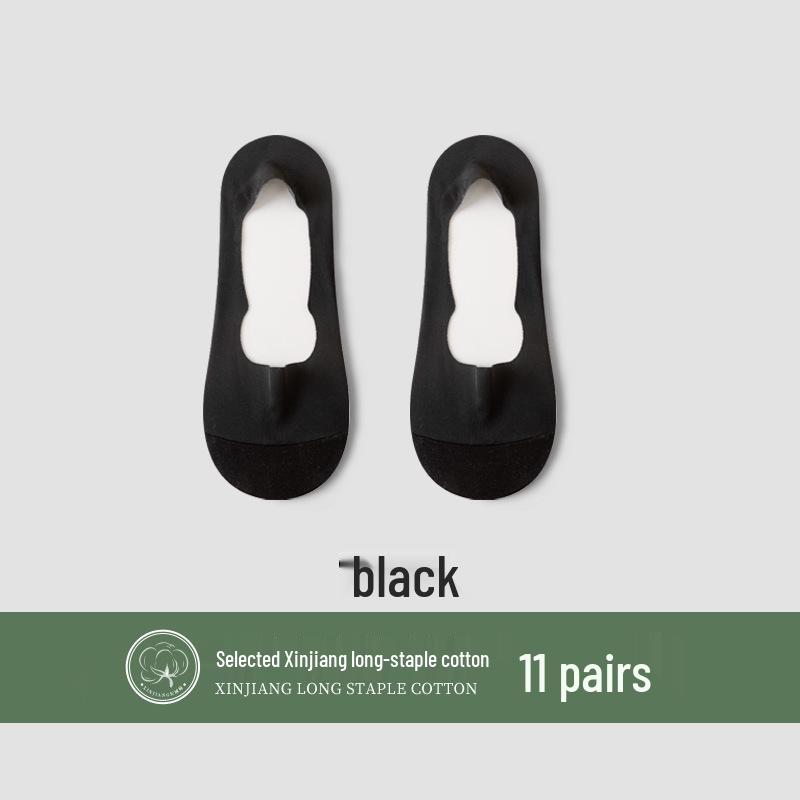 Women's Ice Silk Low-Cut Ankle Socks: Breathable, Anti-Slip, Thin, Pure Cotton, No-Show Design.
