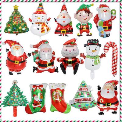 Set di decorazioni natalizie: Palloncini Pupazzo di Neve, Babbo Natale, Fiocco di Neve e Albero