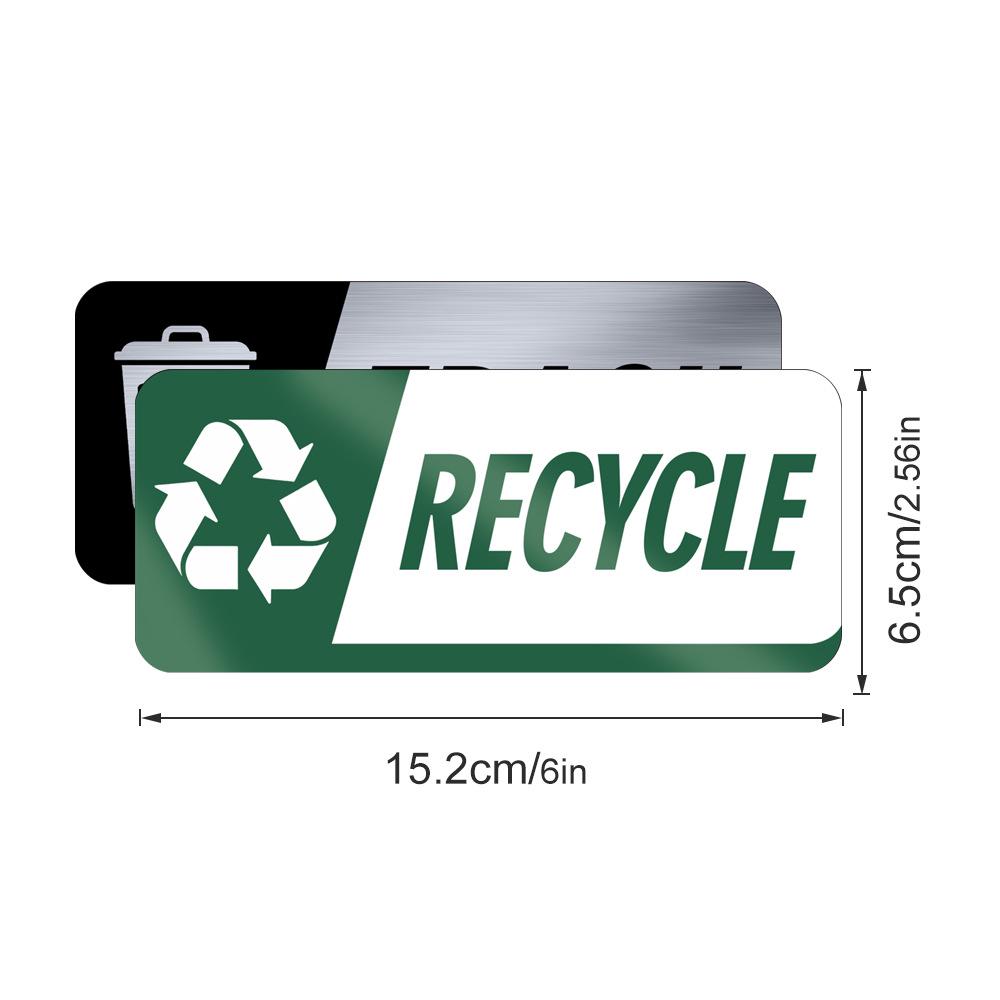 CT715 Reusable Magnetic Trash Sorting Stickers - Eco-Friendly Labels for Waste Separation