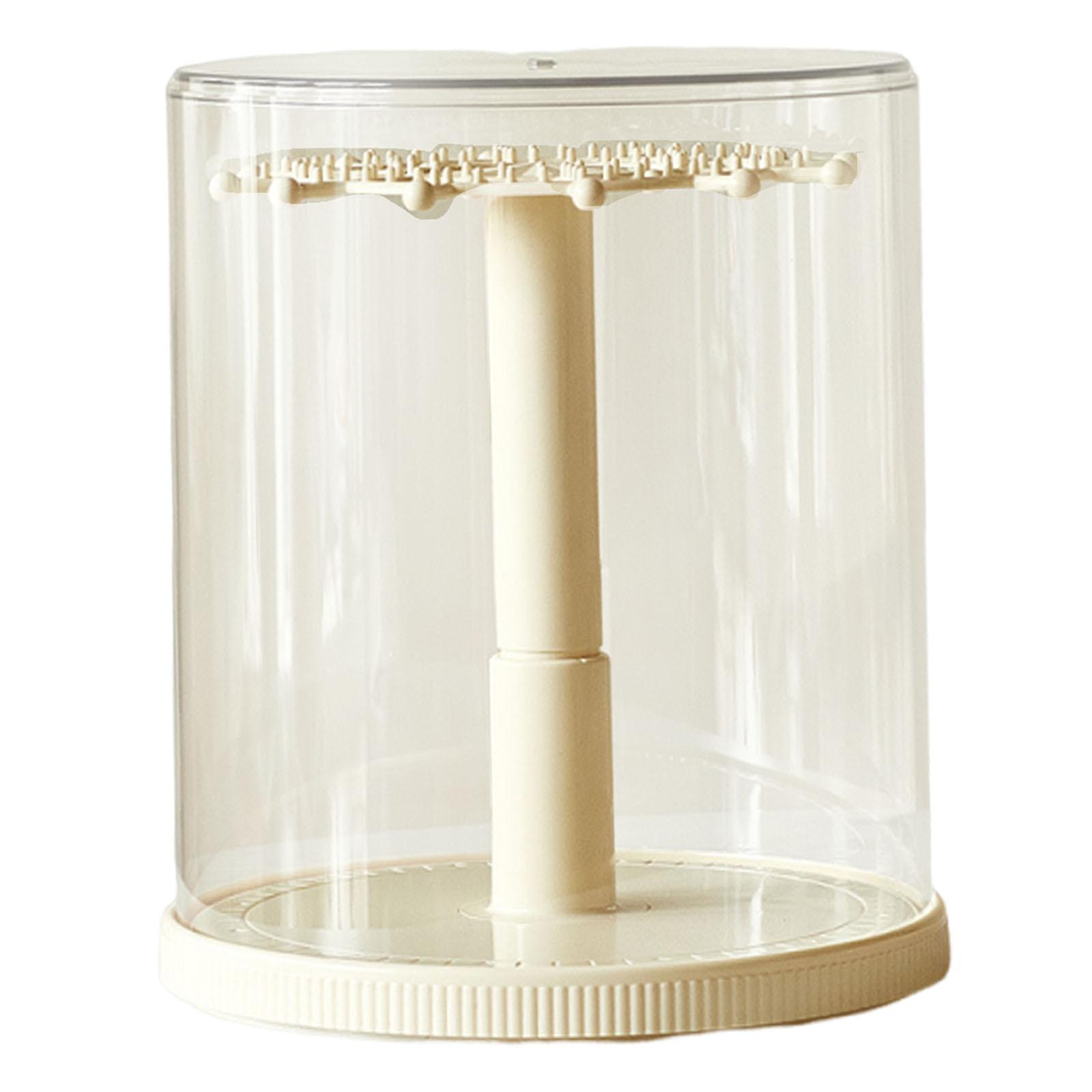 360° Clear Doll Storage Showcase Organizer 24x28cm Storage Box for 6.7 inch Plush Toys Keychains , Stable Base