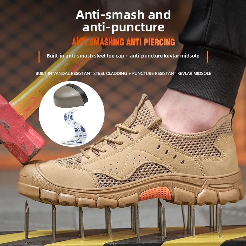 Fashion Summer New Unisex Safety Shoes Men Work Sneakers Indestructible Safety Boots Women Shoes Men Steel Toe Shoes Sport Style