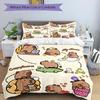 3pcs Korean Bear Anime Cartoon Bedding Set - Includes One Quilt Cover and Two Pillowcases (No Core) - Perfect for Bedroom and Guest Room Dec
