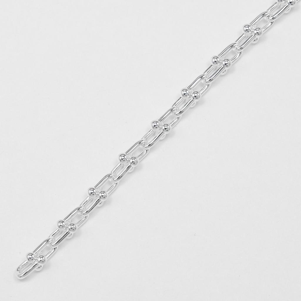 TIFFANY&Co. Hardware Microlink Armband Handgelenkgröße 6,7" Silber 925 7,29g Damen Gebraucht