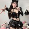Cat For Cat Costume with Enamel Stockings [Baioretto] Cosplay, Sexy, Extreme, Cat, Black, Glossy, Enamel, Cosplay, Backless, Lace, Miniskirt, Cute,