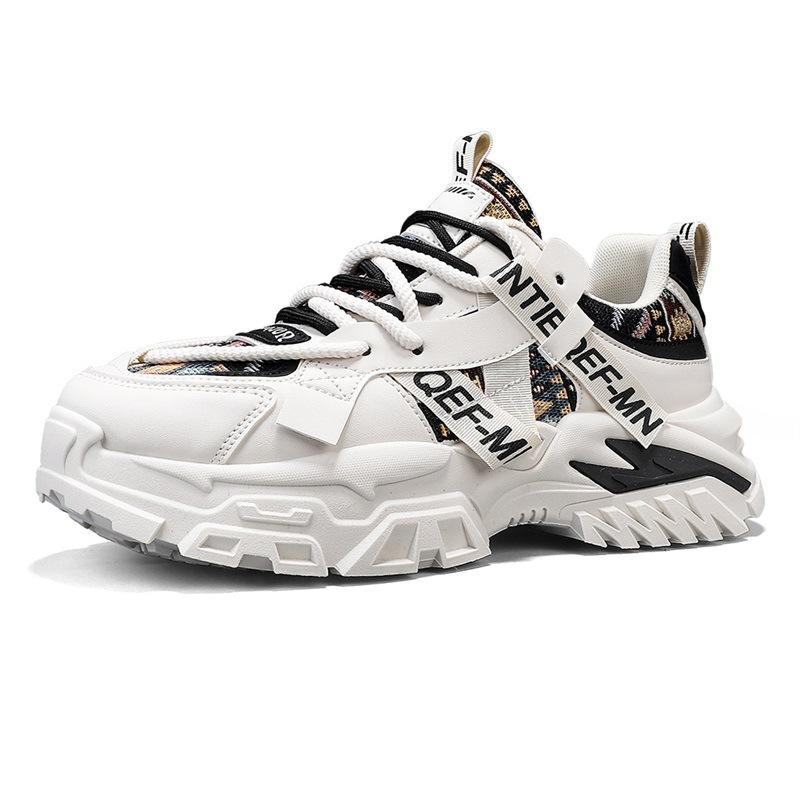 

European Station Light Luxury Men s Shoes Live Autumn Breathable Casual Sneakers Student Versatile Thick-soled Height Increasing Dad Shoes 44