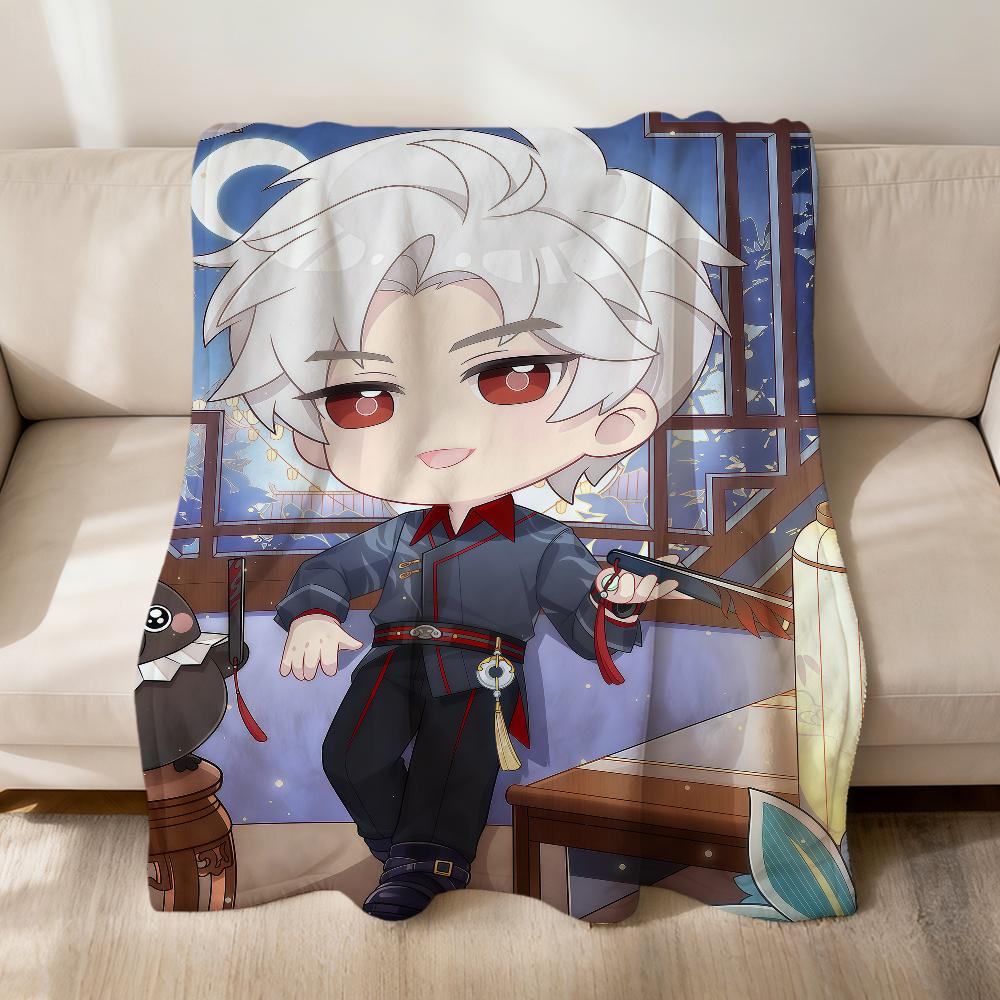 chibi Sylus Xavier Love and Deepspace Flannel soft warm plush blanket sofa living room pet hogar bedroom gift home Car portable