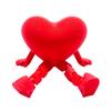 Desktop Storage Ornament Heart Rose Ornament, 3D Printed Red Pen Holder Romantic Love Gift with Movable Joints, Figure for Valentine Day Decoration