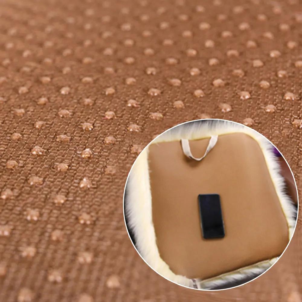 1Pc Fashion Warm Car Seat Cover Plush Winter White Universal Automotive Interior Faux Wool Universal Car Seat Cushion Warm