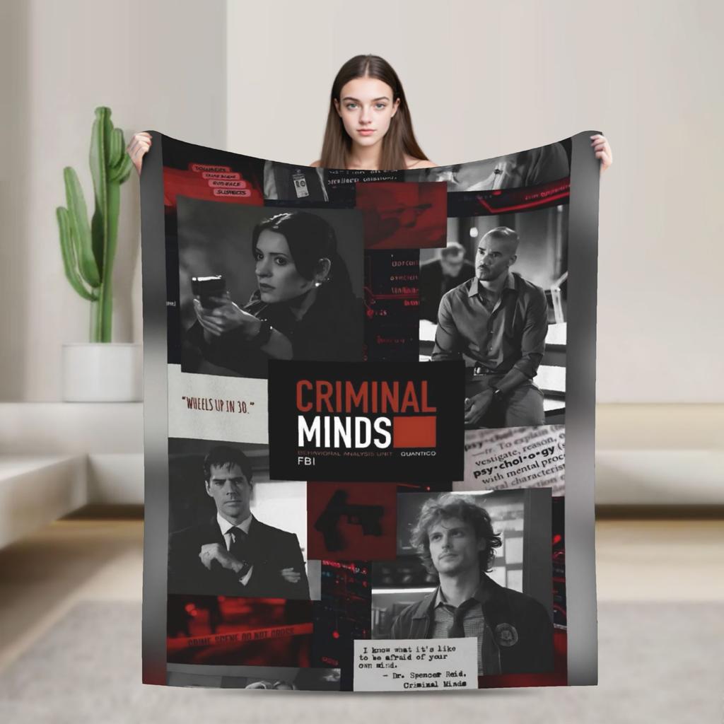 Soft Blanket Travel Criminal Minds Spencer Reid  Throw Blanket  Flannel Bedspread For Outdoor Graphic Sofa Bed Cover