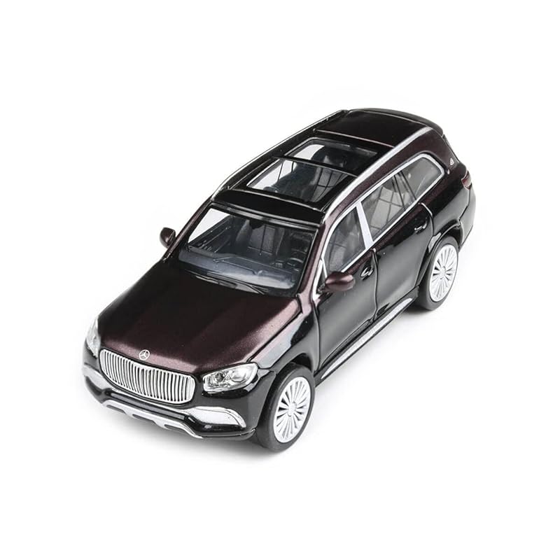 JADI Mercedes-Maybach GLS Obsidian Black/Rubellite Red LHD 1/64 Scale Model PA55304