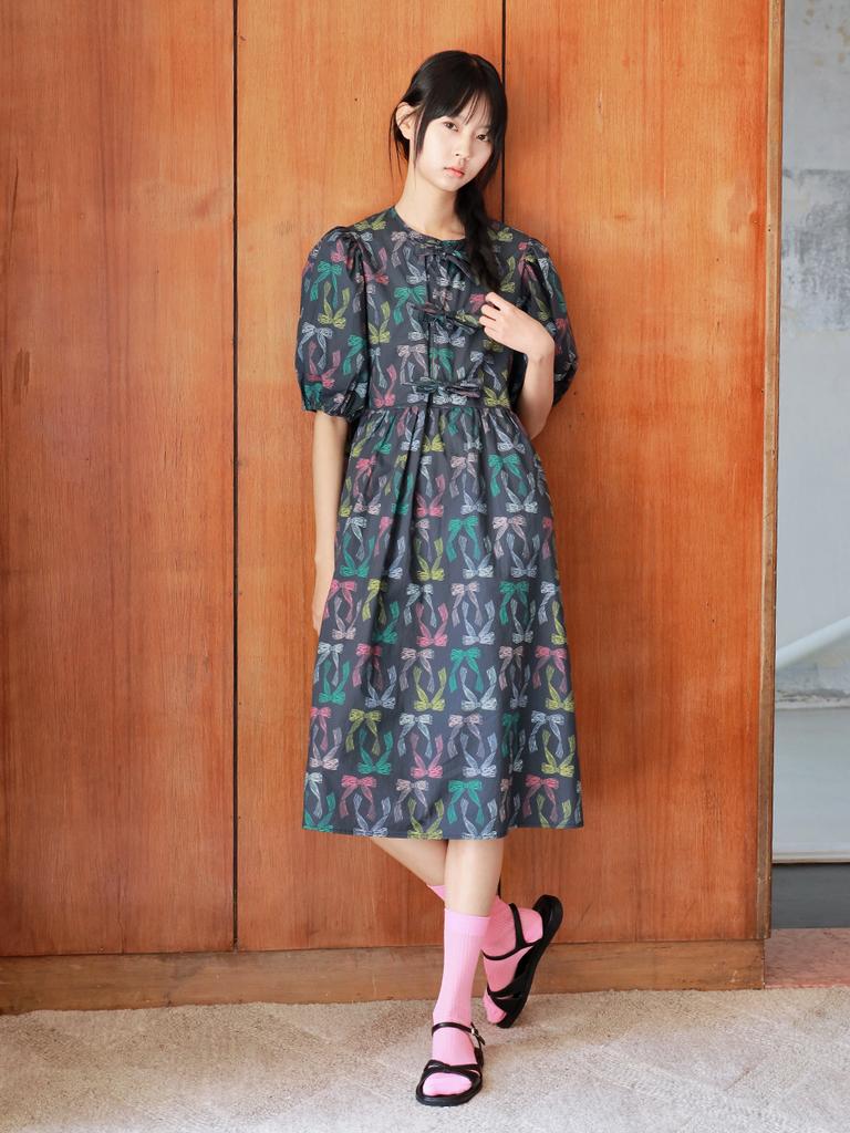 Vincent Navy Make Your Ribbon Dress_Navy