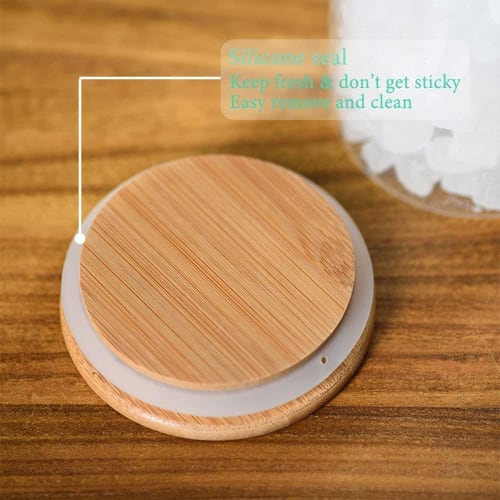 Glass Storage Container Tins with Airtight Lids and Spoons, Vacuum Food Storage Tins, Overnight Oats Canisters, Household Kitchen Tins for Coffee Bean