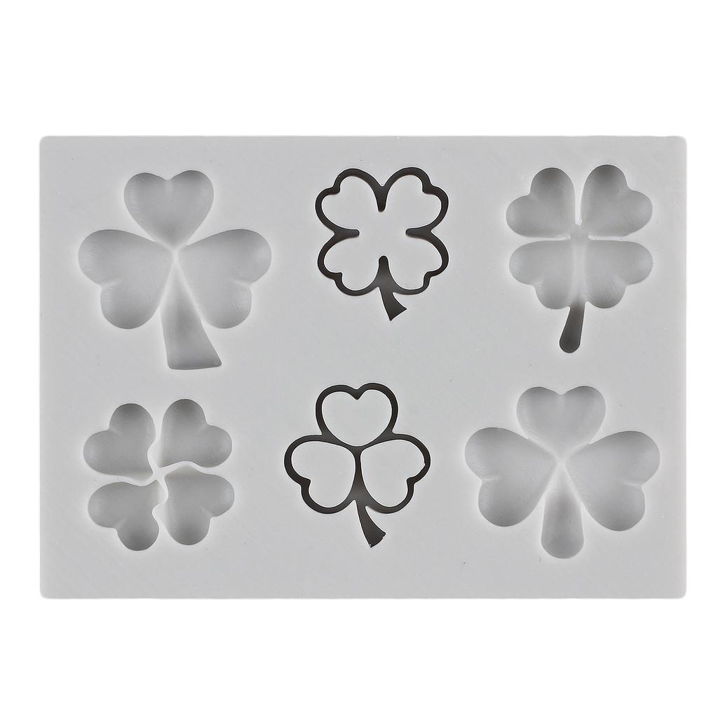 St. Patrick's Day Fondant Mould Shamrock Silicone Moulds Four Leaf Clover Hat Horse Shoes Mould Cake Decorating Candy Chocolate Gumpaste Polymer Clay