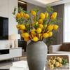 Artificial Lemon Branch with Green Leaves Fake Fruit Lemon Tree Decoration Lifelike Faux Greenery Stems for Home Dining Table Kitchen Decor