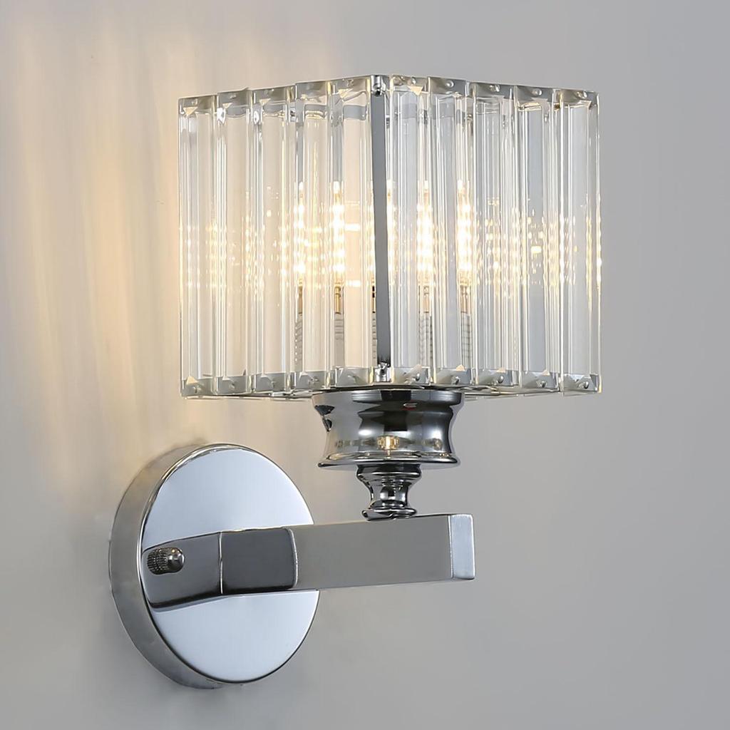 Modern American Crystal Wall Lamp - Bedside, Living Room, Hallway Decorative Light Fixture