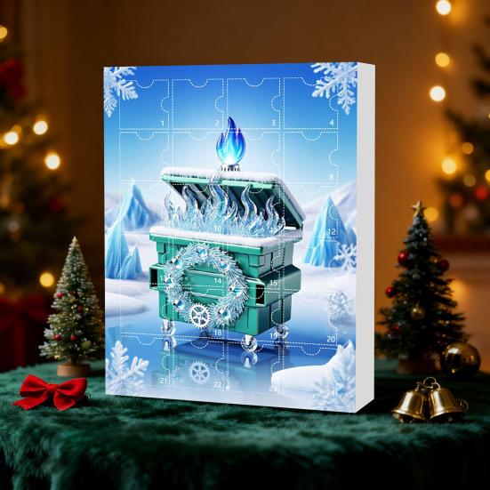 Acrylic Pendant Advent Calendar Box 24-Day Countdown Christmas Decoration Multifunctional Holiday Decor for Kids' Rooms Houses Cars