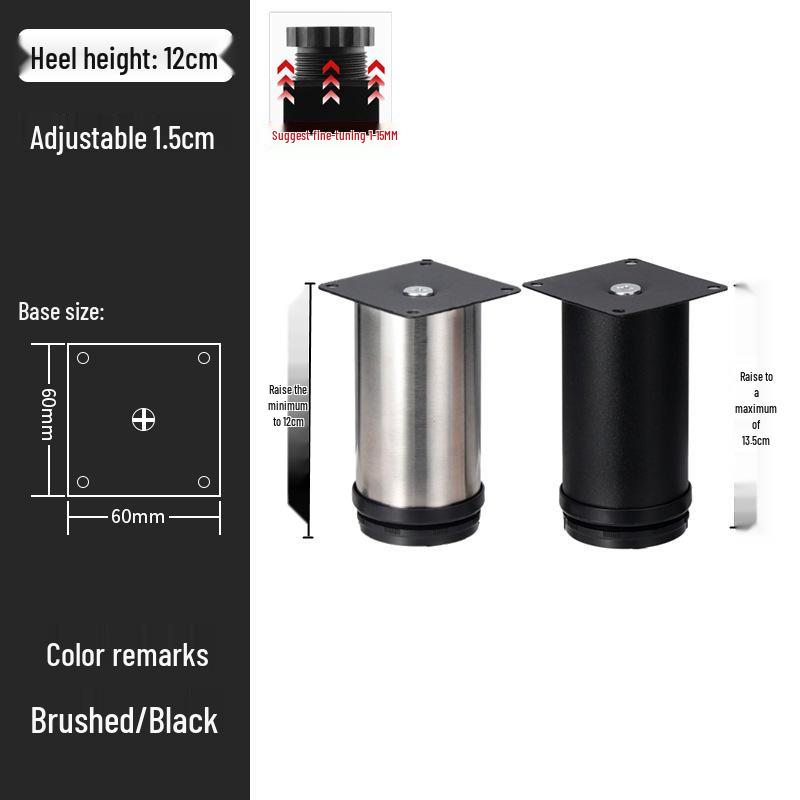 Adjustable Furniture Support Legs for Shelves, Cabinets, Sofas, TV Stands, Tables, Beds, Bedside Tables, and Shoe Cabinets.