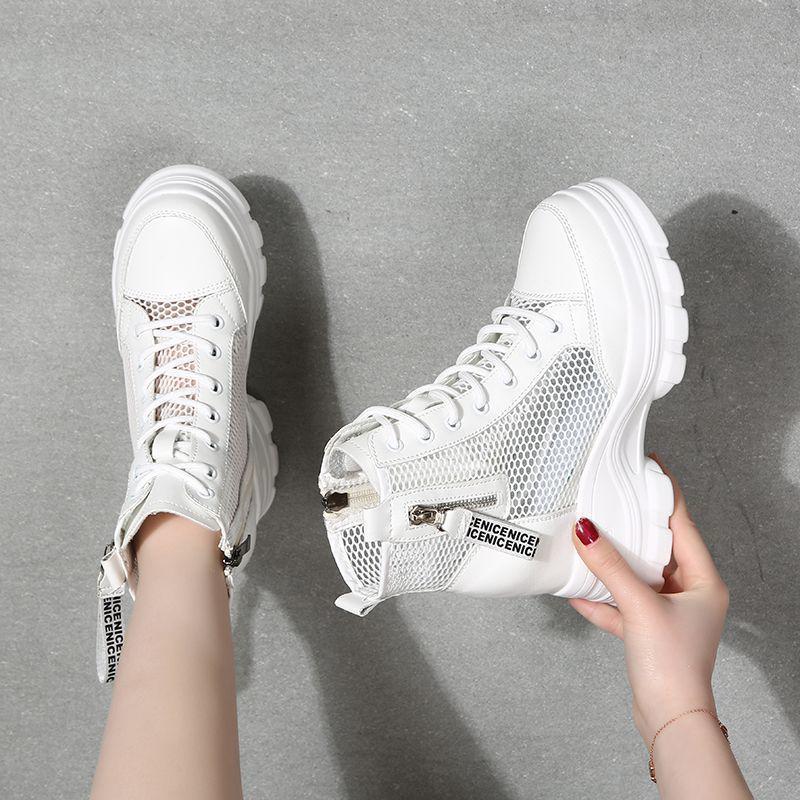 Thick-Soled Platform Hidden Heel Anime High Heels - Spring/Autumn Women's Shoes for Slim Feet; Martin Boots Style