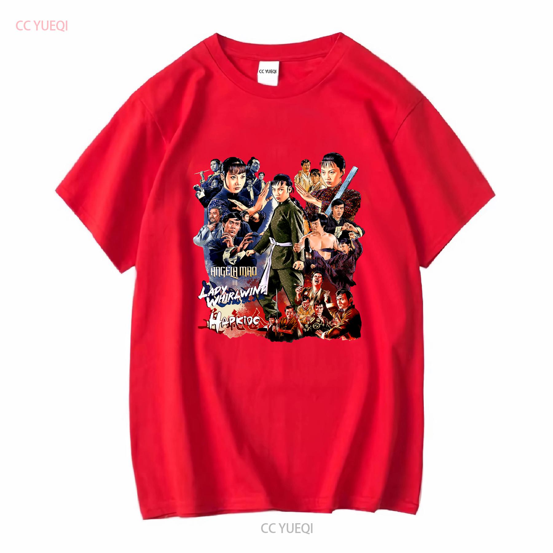 

Angela Mao Lady Whirlwind Hapkido Movies T Shirt Heavy Cotton vintage Washed Stretched streetwear Slightly Soft Breathable S
