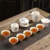 Taodingxuan 11-Piece Mutton Fat Jade Ceramic Tea Set