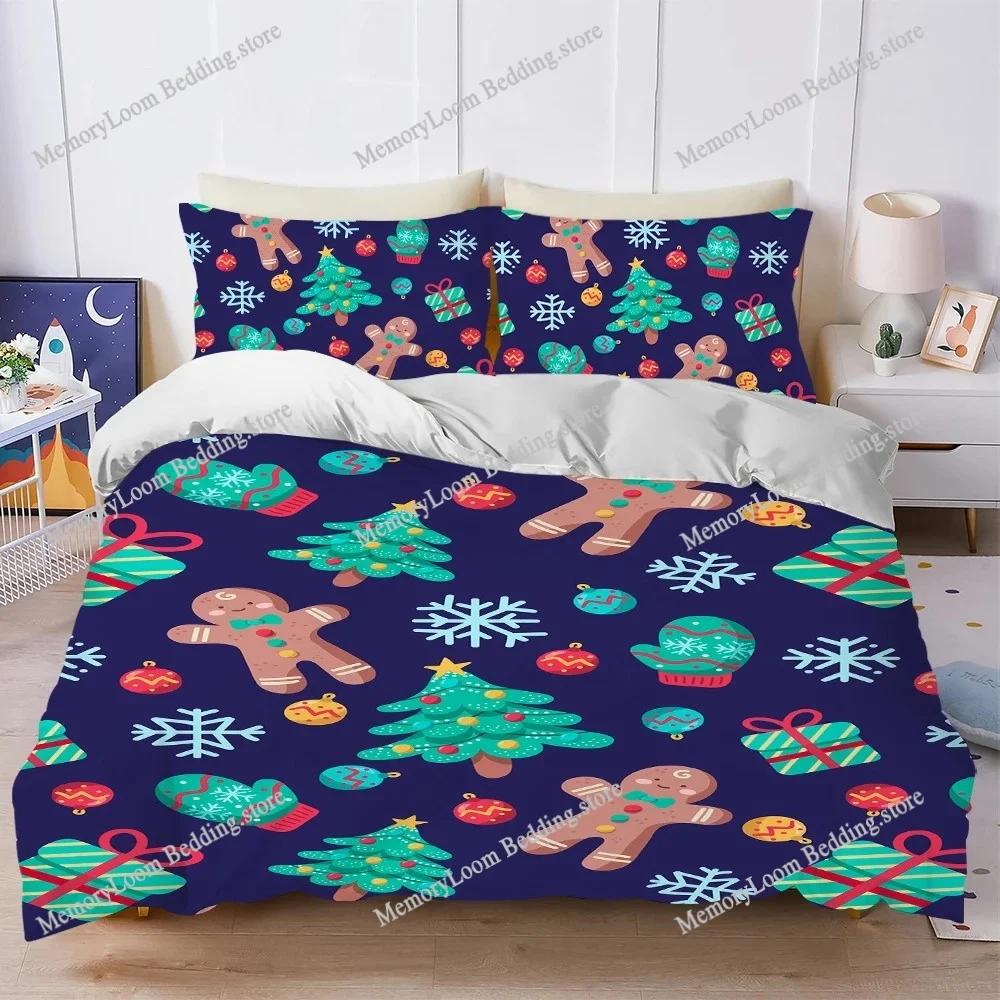 C-Christmas S-Sweets Duvet Cover Set Home Style Bedding Soft Laundry Cotton Bed Student Dormitory Gift Home Textileextile741