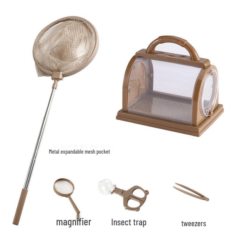 Children's Outdoor Exploration Bug Catching Kit with Net and Observation Box