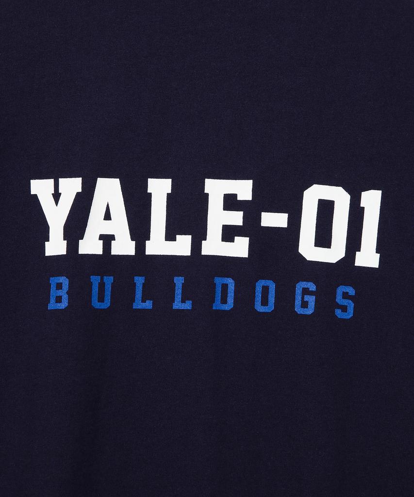 YALE 01 Bulldogs Color Taping Tee Navy