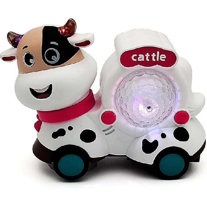 

Tipmant Cartoon Electric Honey Bee Vehicle Car Toy Change Face, Play Music, Dazzling Light, Automatic Driving Baby Toddler Kids Birthday Gifts Cow/Sheep