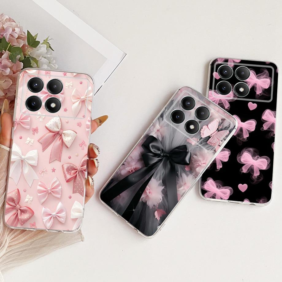 For Xiaomi Redmi K70 Pro K70e K70 Ultra / Poco X6 Pro 5G Phone Case Floral Butterfly Bow Dragon Cat Pattern Bumper Soft Silicone