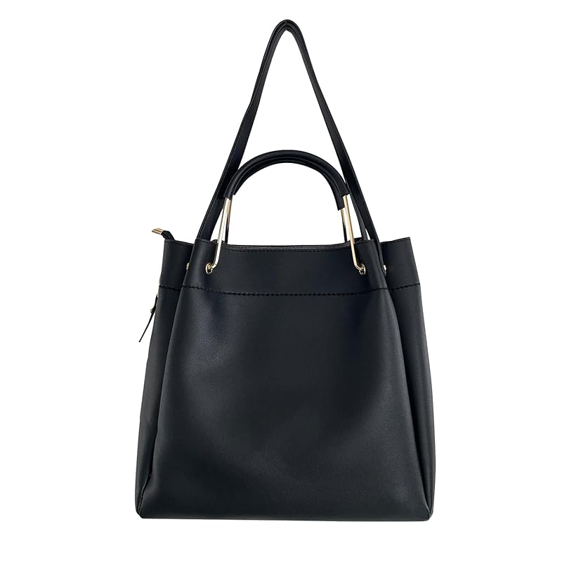 

[ANTIC RAG] black 4way bag ladies A4 compatible multi tote bag shoulder bag commuting bag office bag bag bag on hand Shoulder bag Larger large