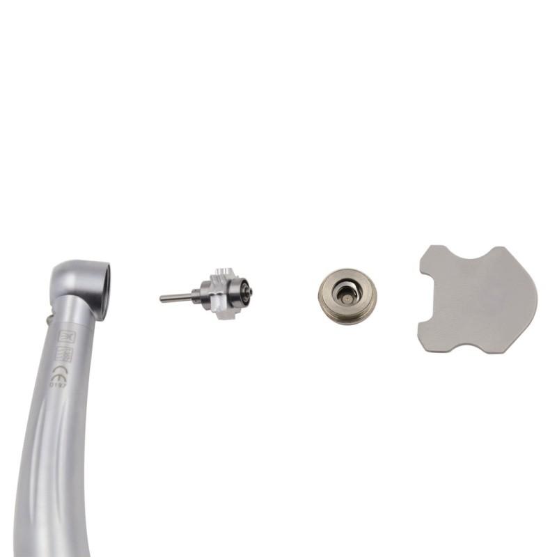 Portable Push Button Dental High Speed Handpiece 4 Hole Air Turbine Handpiece Handheld Dental Restoration Equipment