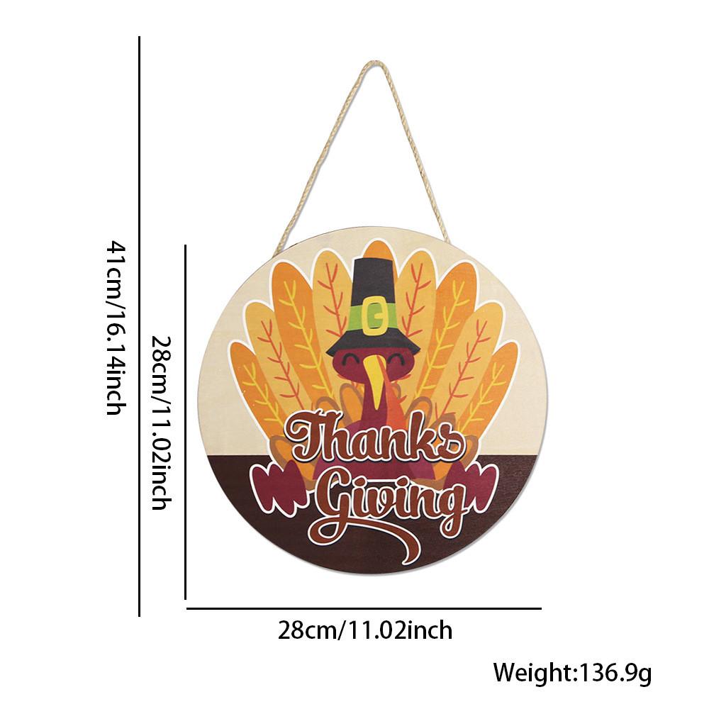 Charming Thanksgiving Decorative Wooden Sign For Autumn Harvest Festivities With Colorful Designs