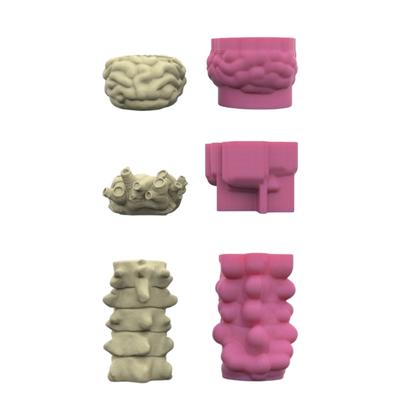 Elegant Organ Sturdy Silicone Mould Portable for Resin and Clay Creative Flower Pots Pen Holder Cast Craft Supplies