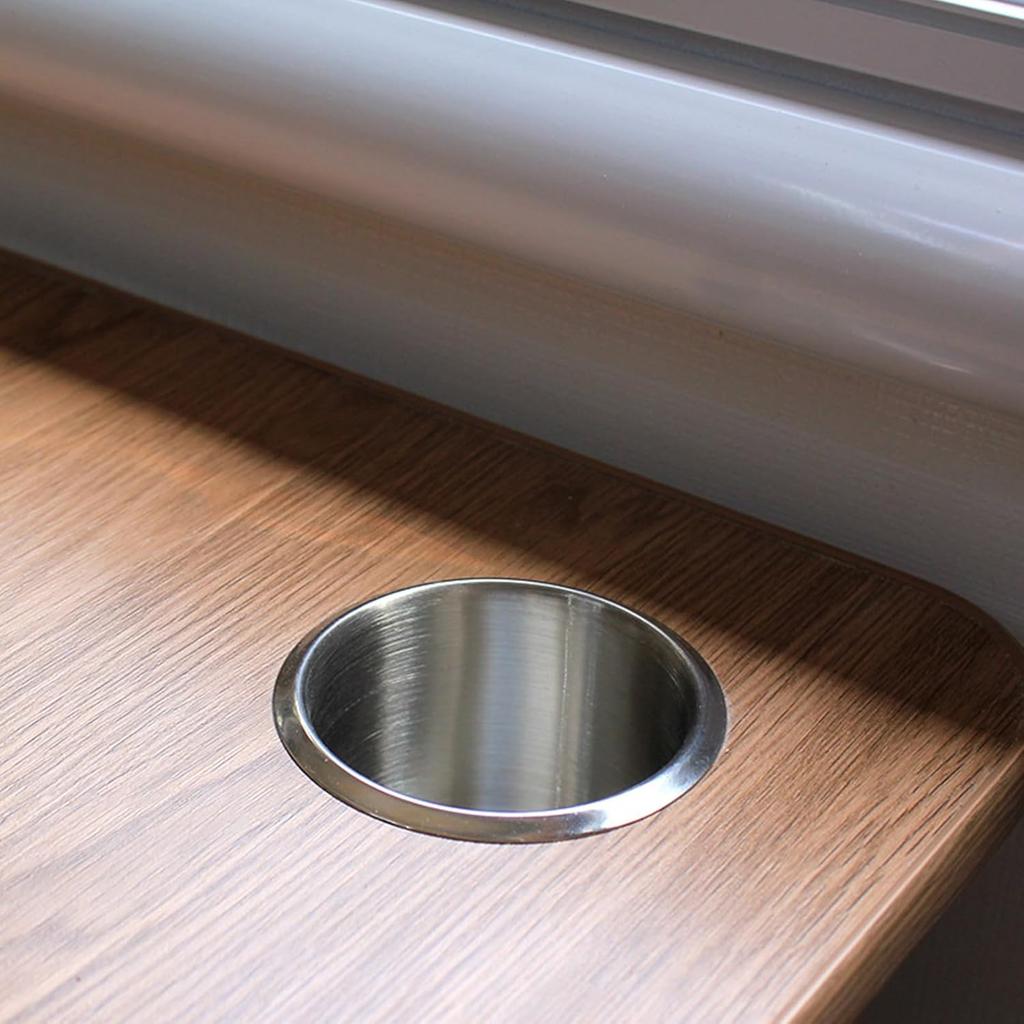 Stainless Steel Drop-in Cup Holder, 2pcs Single Car Cup Drink Holder Poker Table Drink Holder Computer Desk Ashtray for Sofa Boat Rv Couch Recliner