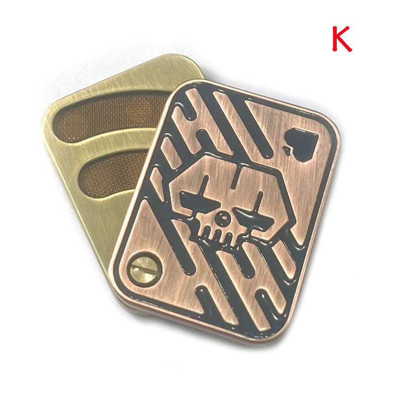 Metal Skull Push Slider Stress Relief Toy Anti Stress EDC Top Spinning Toys Portable Decompress Magnetic Toys Adults Gifts