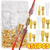 Cold Pressed 450Pcs 2.8/4.8/6.3mm Insulated Male Female Wire Connector Electrical Crimp Terminals Termin Spade Assorted Kit Box