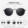 [SUNGAIT] Sunglasses for Men and Women, Round Shape, Polarized, for Fishing, Driving, SGT059-HH JP
