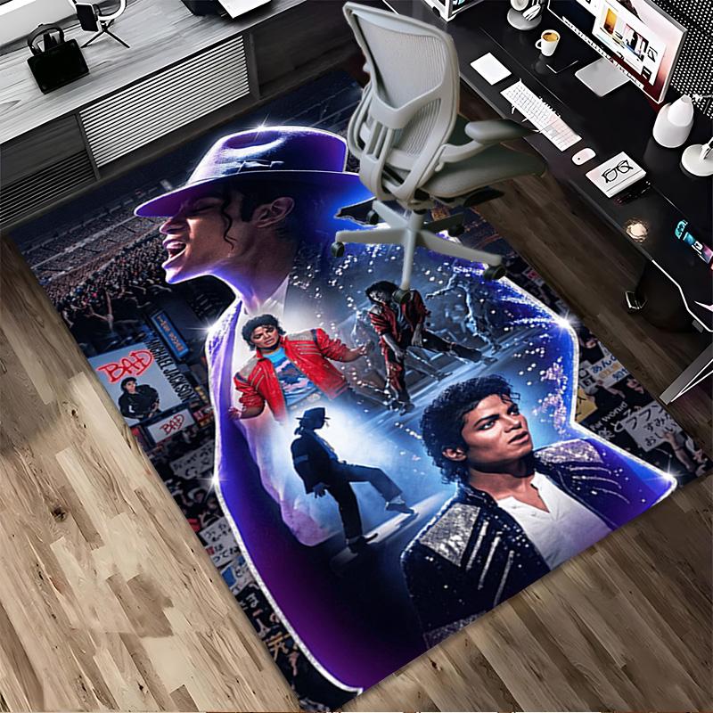 Michael Jackson Wohnzimmer rutschfester Bereichsteppich Weicher Teppich für Schlafzimmer Spielzimmer Kinderzimmer Sofa Büro Heimdekoration Fußmatte
