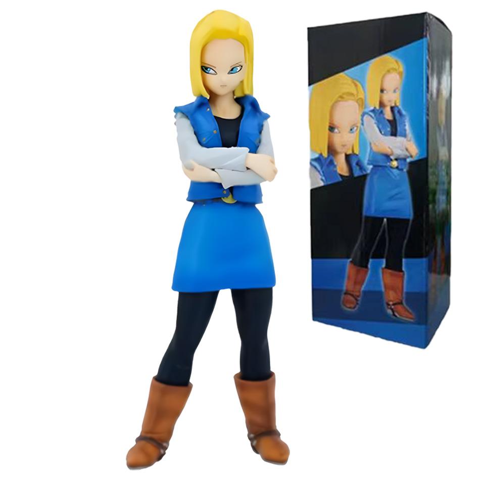 24Cm Anime Dragon Ball Z Android 17 18 Figura Android 18 Pvc Colección De Figuras De Acción Modelo Juguetes Para Niños Regalos D